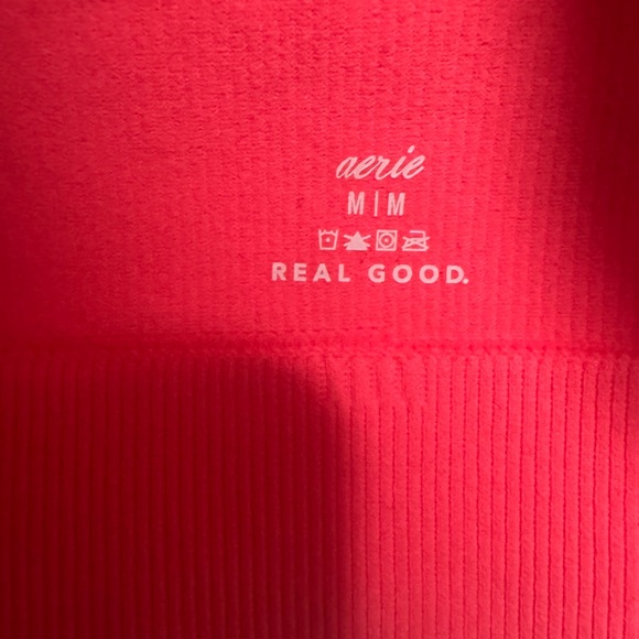 Aerie Pink Superchill Seamless Ring Cap Sleeve Bra Top - Picture 10 of 11